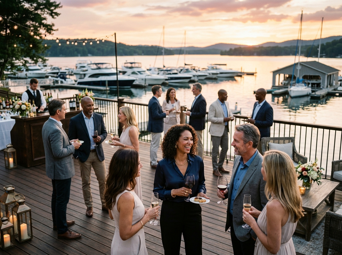Your Club members sharing a lakeside social